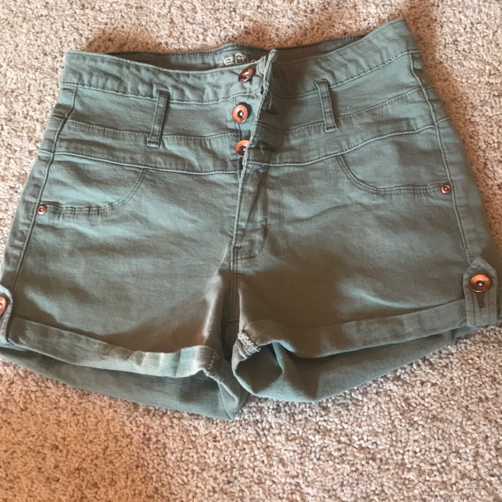 High rise shorts.